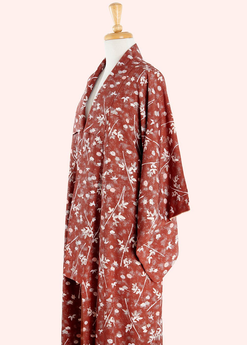 Brown with White Florals Kimono THE COOK, HIS WIFE & HER SHOES