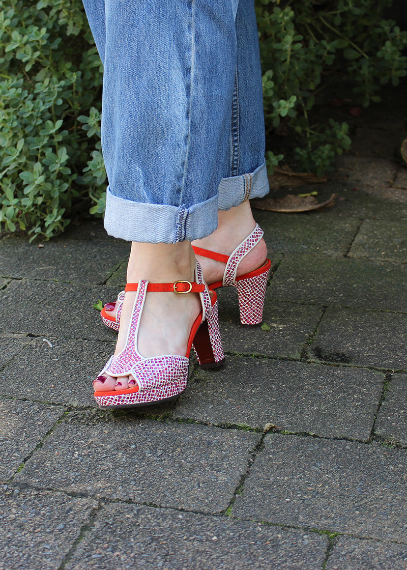 Red Eduni Shoes CHIE MIHARA