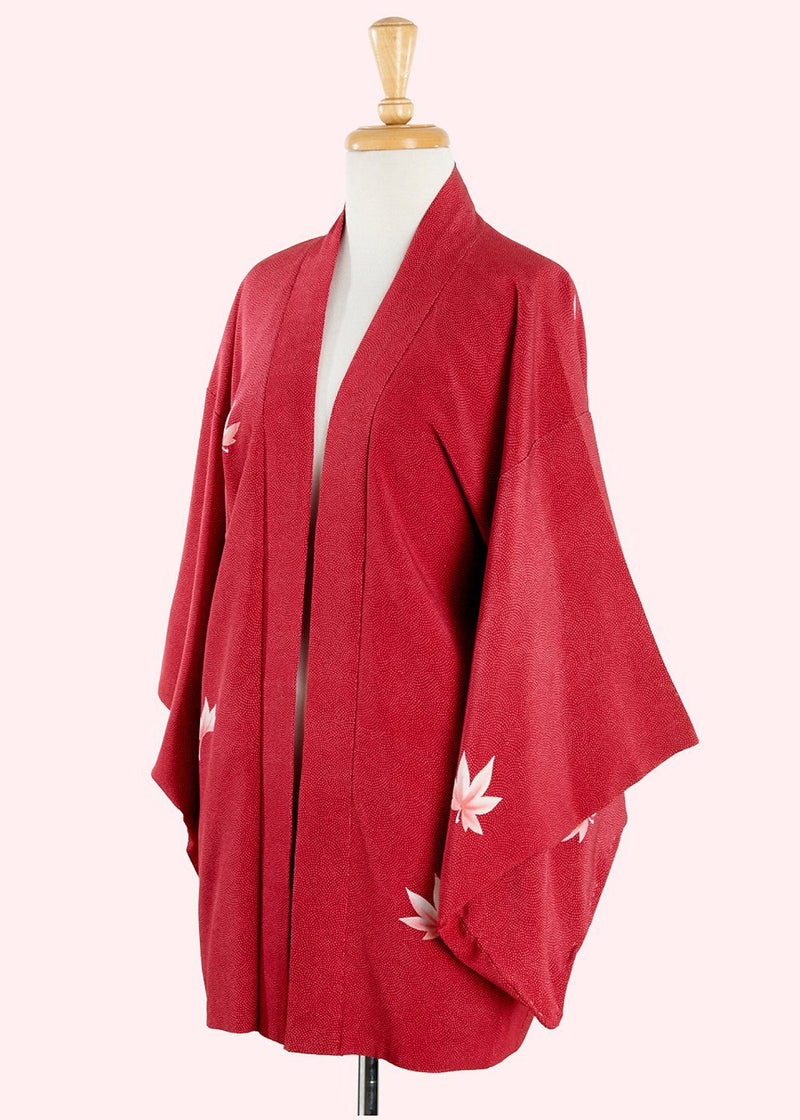 Crimson with Maple leaf Kimono (short) THE COOK, HIS WIFE & HER SHOES