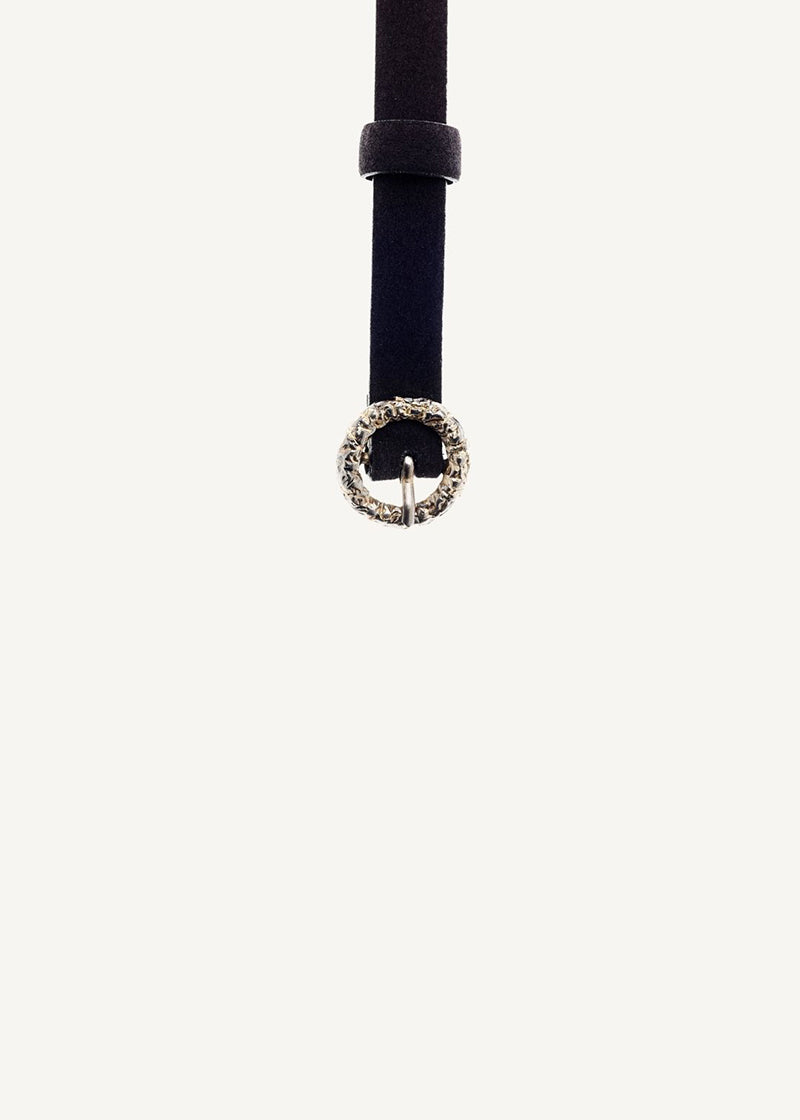 Thin Suede Belt | Black Accessories INTROPIA