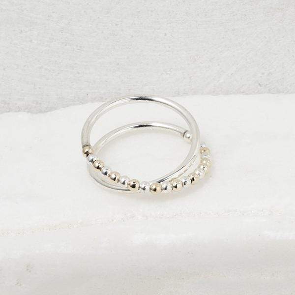 Crescent Ring Mixed Beads Accessories AMY TAMBLYN