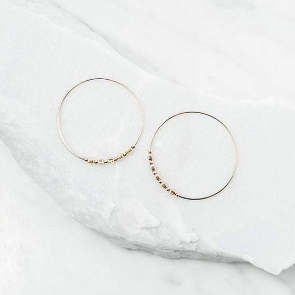 Cube Bead Hoops Accessories AMY TAMBLYN