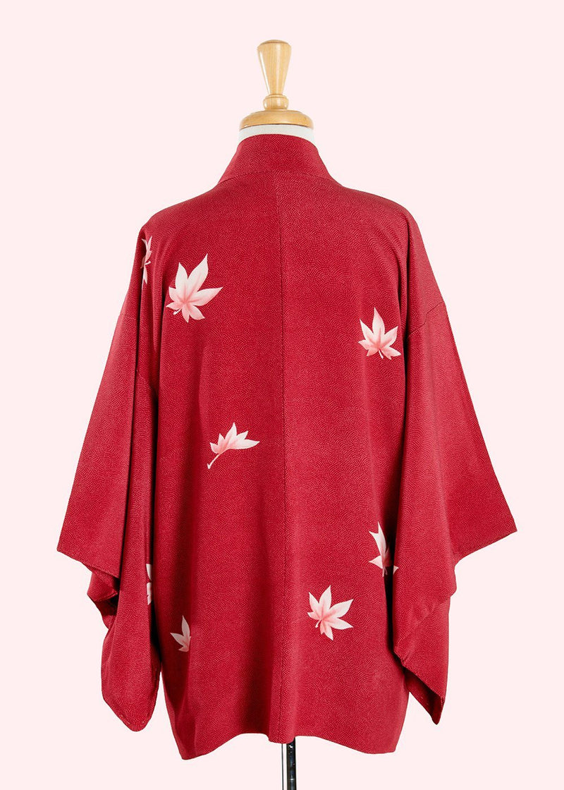 Crimson with Maple leaf Kimono (short) THE COOK, HIS WIFE & HER SHOES 