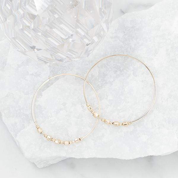 Cube Bead Hoops Accessories AMY TAMBLYN 