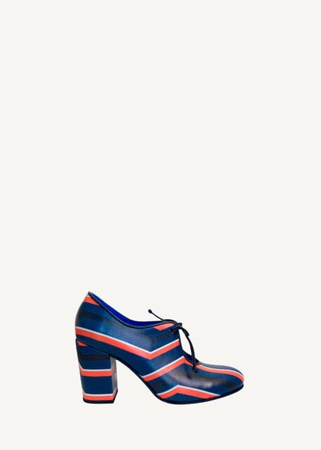 Striped Lace Up Heel Shoes LUCILLA IOTTI 